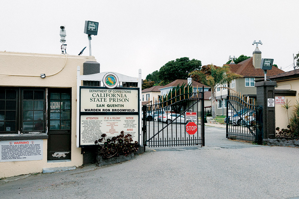 The visitors’ gate at San Quentin, which houses more than 3,000 men, including the largest death row in the country. California Gov. Gavin Newsom would like to redesign the prison after a model of incarceration in Norway, which emphasizes rehabilitation.