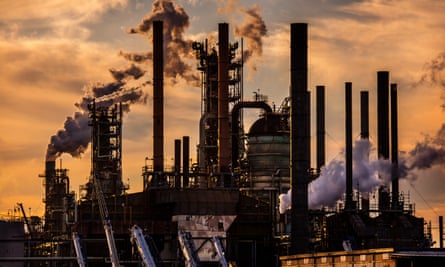 The ExxonMobil oil refinery in Baton Rouge, Louisiana