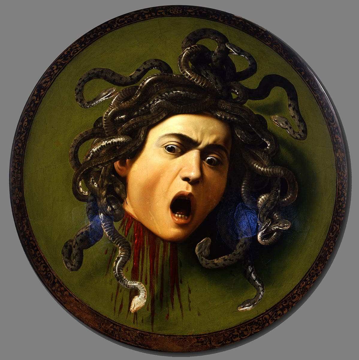 Medusa Caravaggio 1597 Uffizi Gallery Florence