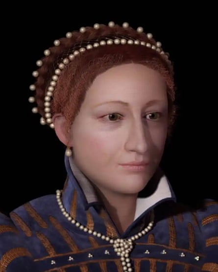 A facial reconstruction of Mary Queen of Scots.