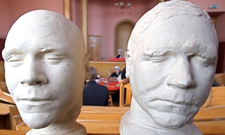 Plaster masks of Burke and Hare found in the store cupboard of a former prison in 2009.