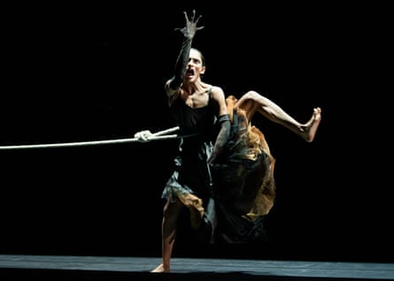 Rambert dancer Aishwarya Raut performing in Ben Duke’s Cerberus.