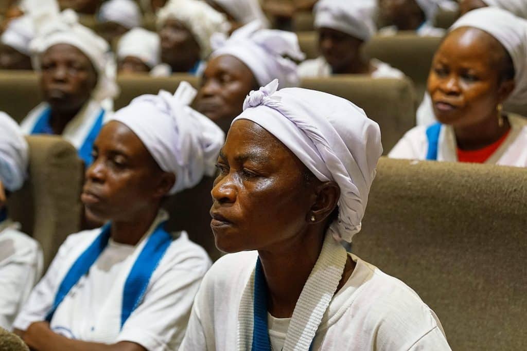 Parishioners St Peter’s Lutheran Church in Monrovia, Liberia,