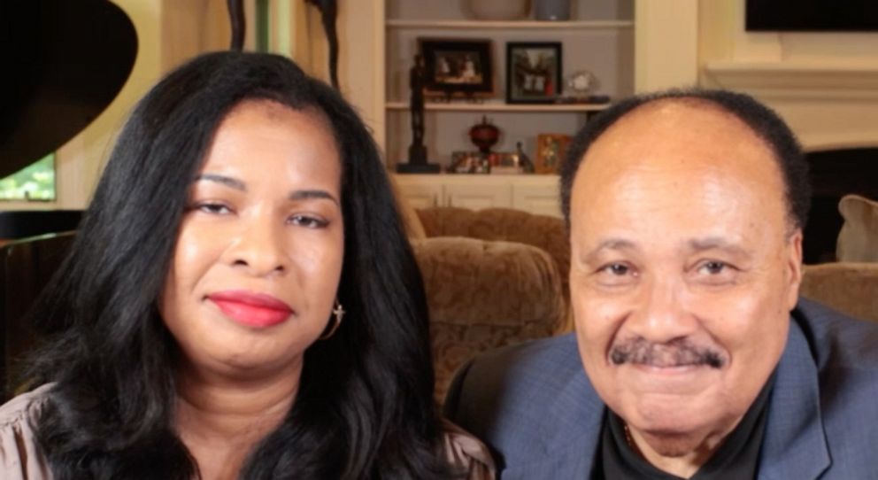 PHOTO: Arndrea Waters King, left, and Martin Luther King III speak with ABC News on Aug. 21, 2023.