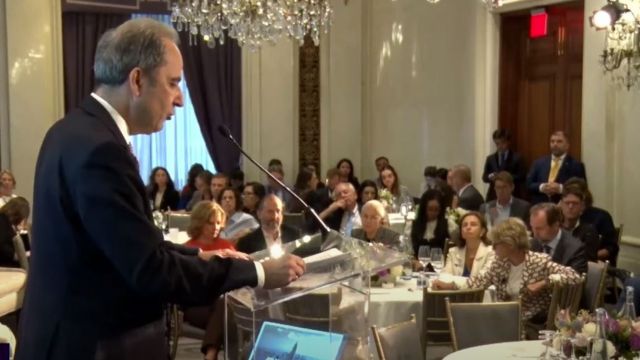 Peter Loeffelhardt addressing the side event. Screenshot.