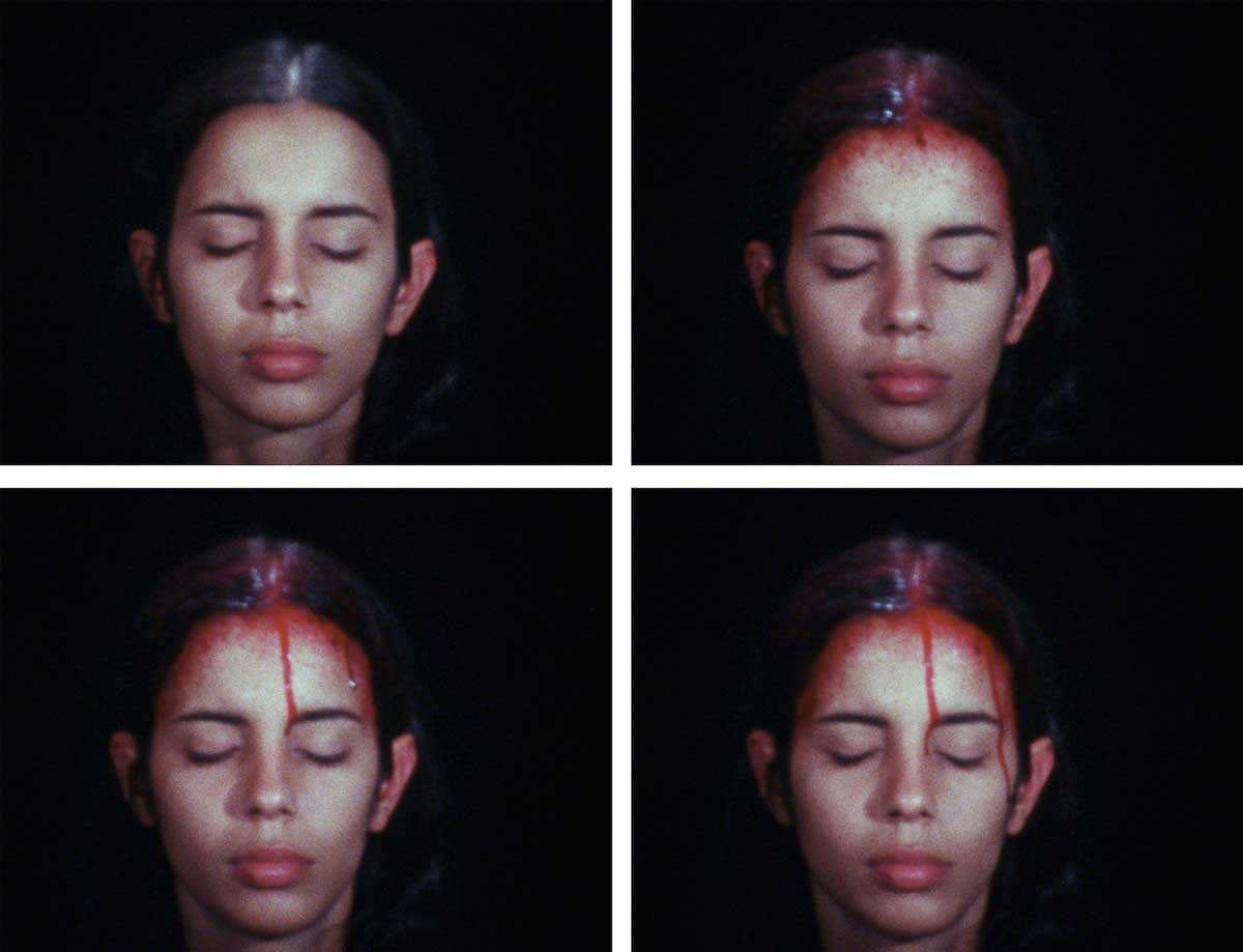 ana mendieta sweating blood 1973