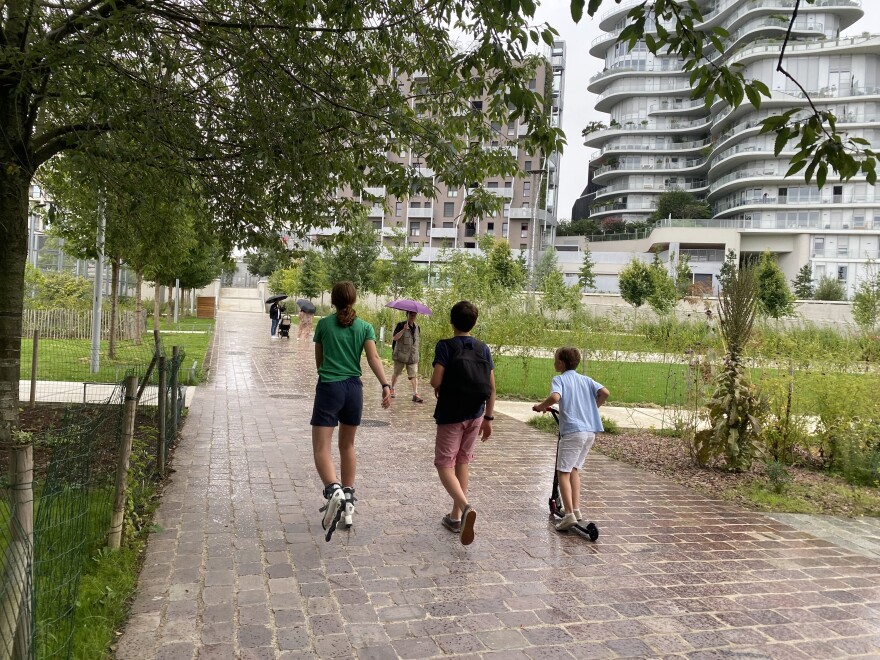 The Clichy-Batignolles neighborhood in the north of Paris has built more high-density apartments in addition to green spaces and access to amenities.