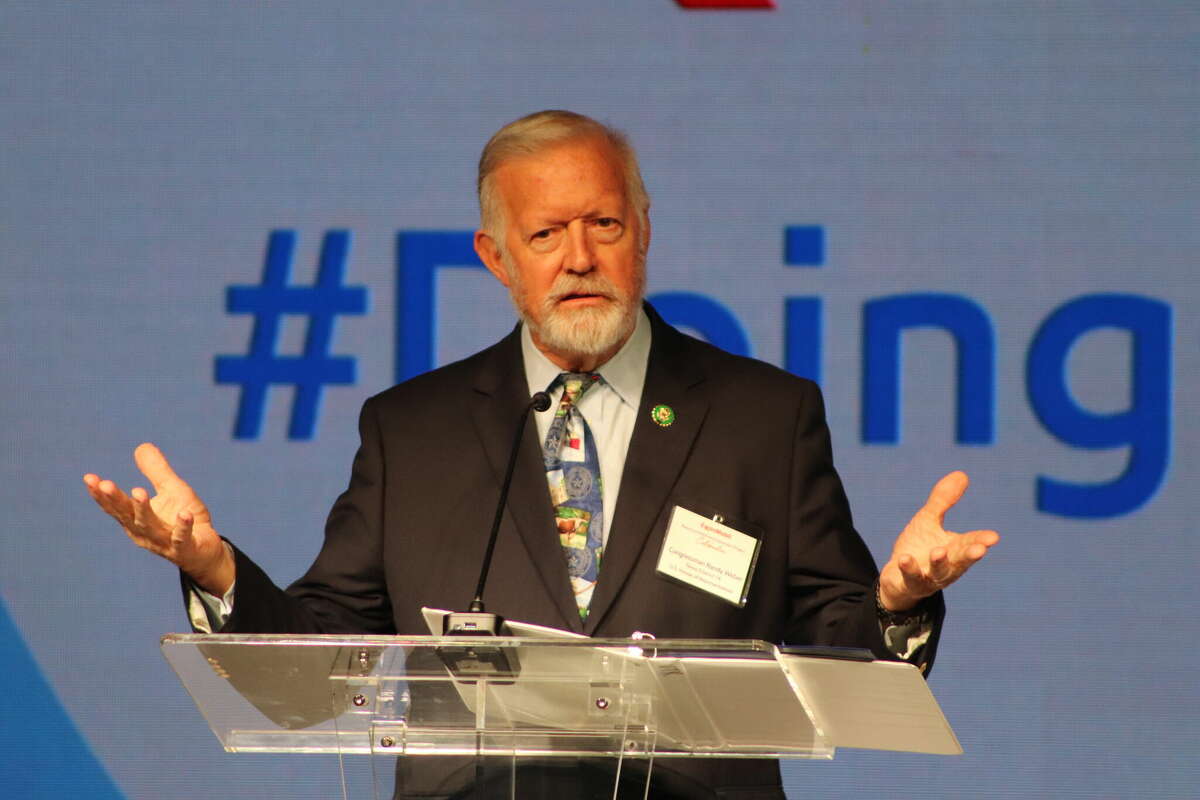 Texas District 14 Rep. Randy Weber spoke during the BLADE Expansion celebratory reception Tuesday at the Montagne Center at Lamar University.