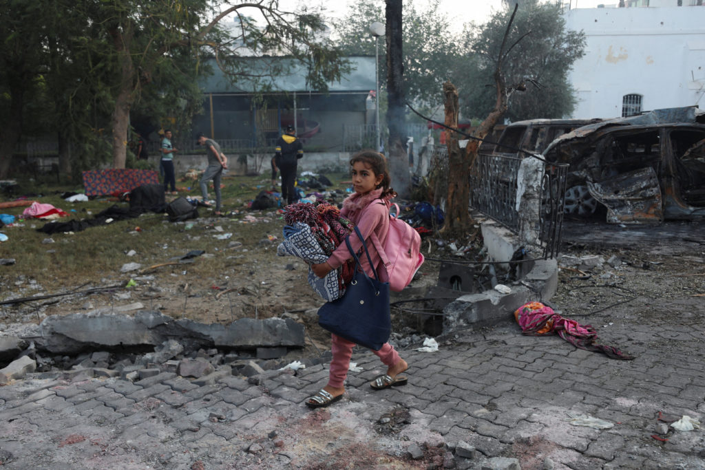 Aftermath of hospital blast in Gaza City