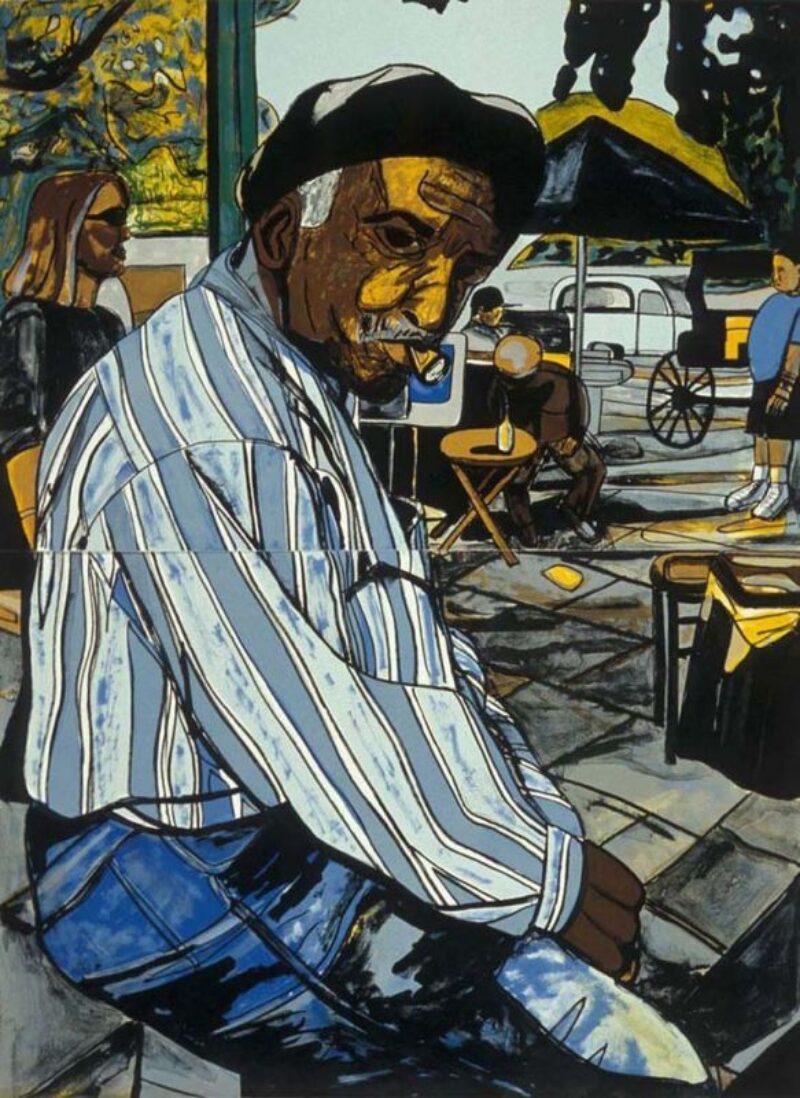 21 BIRCH Big Man With Cigar lithograph