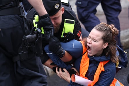 Last Generation climate activists protest in Berlin in September.