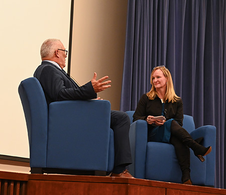 Hofmański is interviewed by Human Rights Center Co-Faculty Director Alexa Koenig