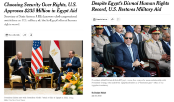 New York Times headlines about Egypt