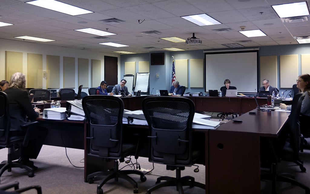 The disciplinary hearings for April Sponsel will determine if the former Maricopa County Attorney’s Office prosecutor’s law license will be suspended. Sponsel charged Black Lives Matter protesters in 2020 as gang members. Photo taken Oct. 23, 2023. (Photo by Kevinjonah Paguio/Cronkite News)