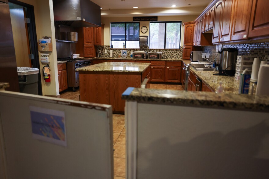 The kitchen at the Mental Health Jail Diversion Center Thursday, Nov. 16, 2023, in Fort Worth. Tarrant County law enforcement has the option of offering the diversion center for offenders instead of going to jail.