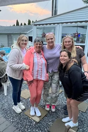 Patricia with her mum, two sisters and sister in law