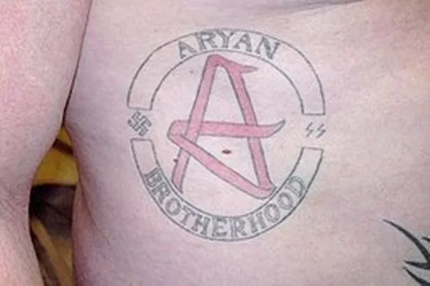 The Aryan Brotherhood often have distinctive tattoos