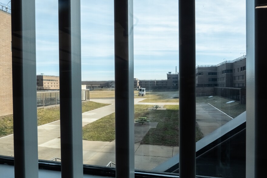 The prison's general population uses this open yard for outdoor activities at the Minnesota Correctional Facility at Oak Park Heights.