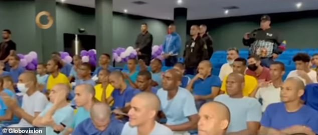 Prison inmates sat nearby as Venezuelan officials made the announcement that their cases were being released to determine who would be freed