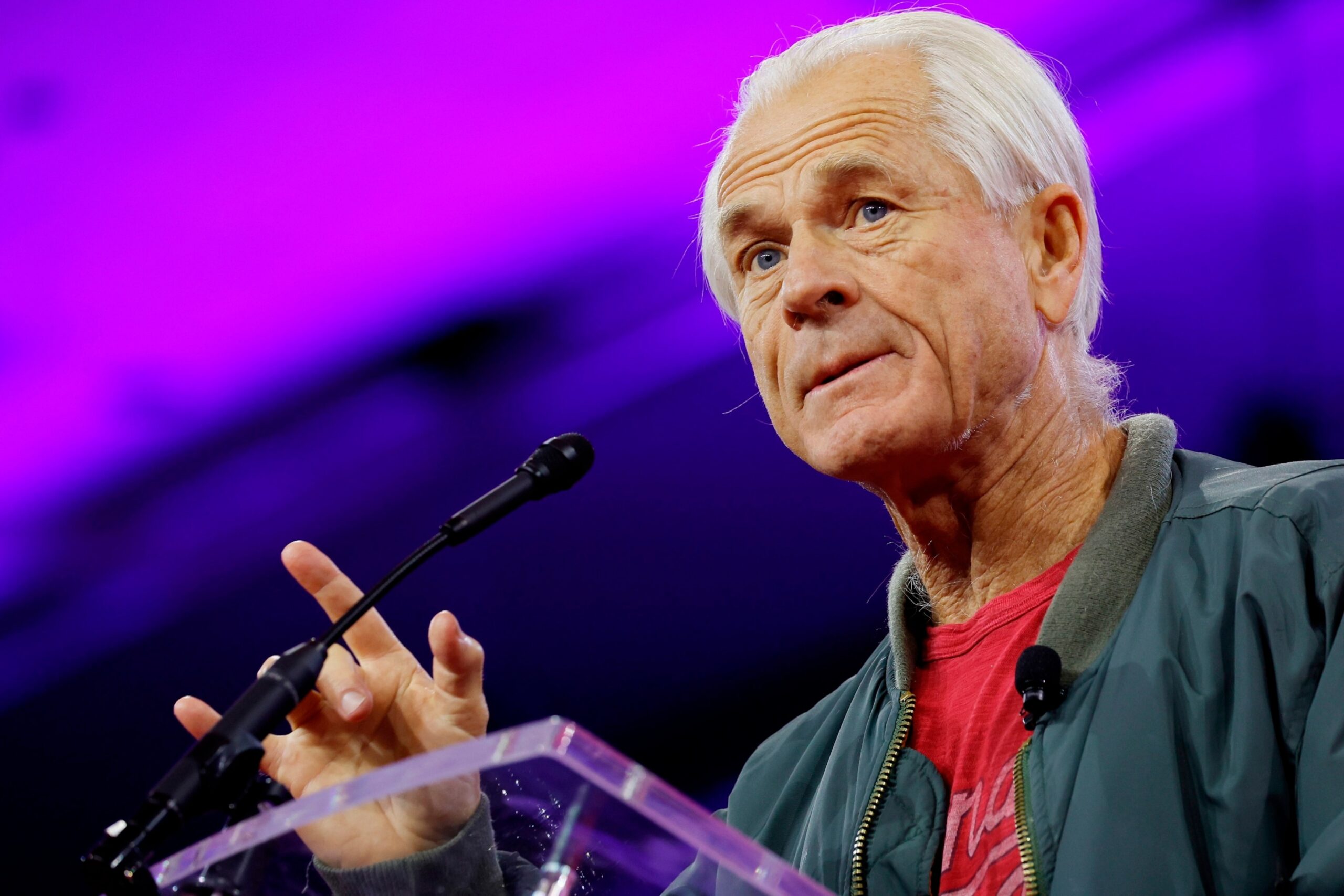 PHOTO: Peter Navarro speaks at the Conservative Political Action Conference (CPAC) at the Gaylord National Resort Hotel And Convention Center on February 24, 2024 in National Harbor, Maryland. 