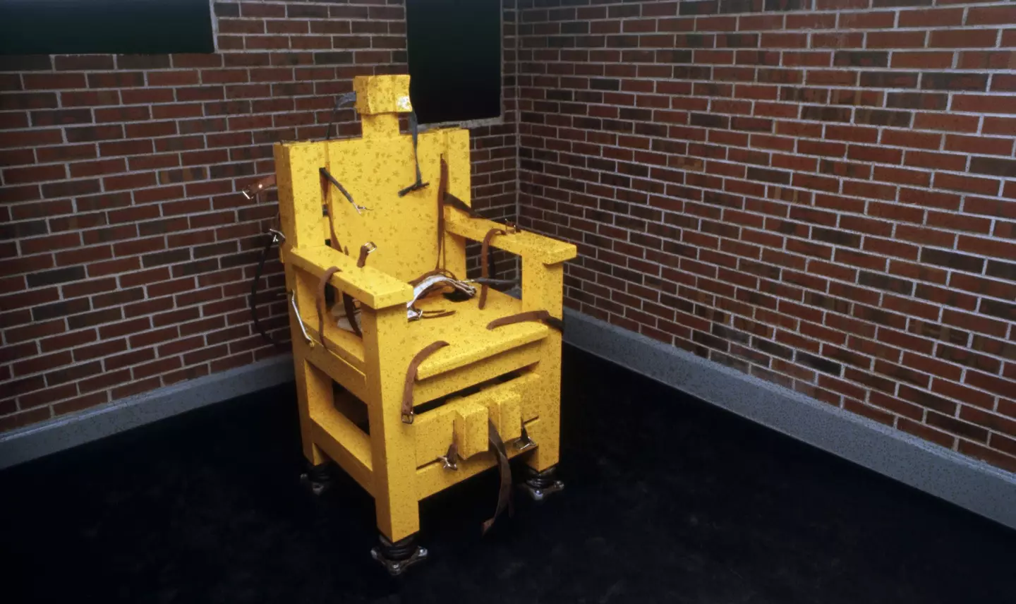 The electric chair in the execution chamber at Holman.