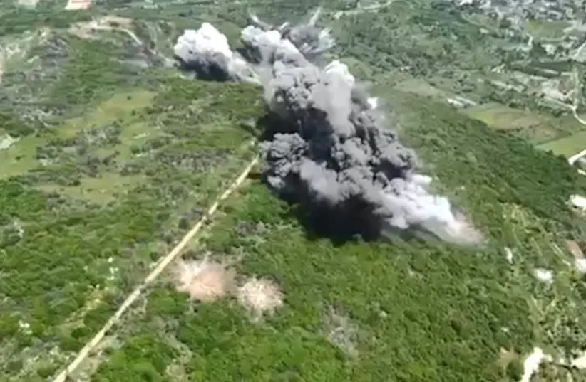  IDF attacks in Lebanon (credit: IDF SPOKESPERSON UNIT)