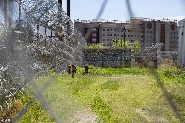 Inside a yard at Rikers Island, the prison in New York City that Trump would most likely be sent to if he was jailed