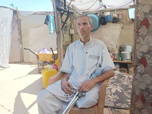 Former taxi driver Abu Salah. He says he was denied treatment for his wounded leg until it was too late.