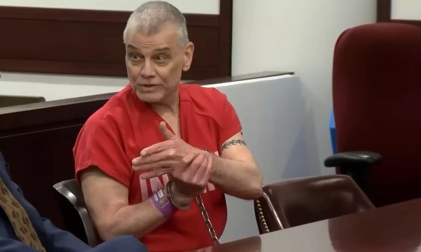 He made a bizarre plea encouraging the judge to put him on Death Row during sentencing (YouTube/Law and Crime)