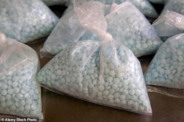 Fentanyl pills seized by U.S. Custom and Border Protection officers at the Port of Mariposa in Nogales, Arizona (stock image)