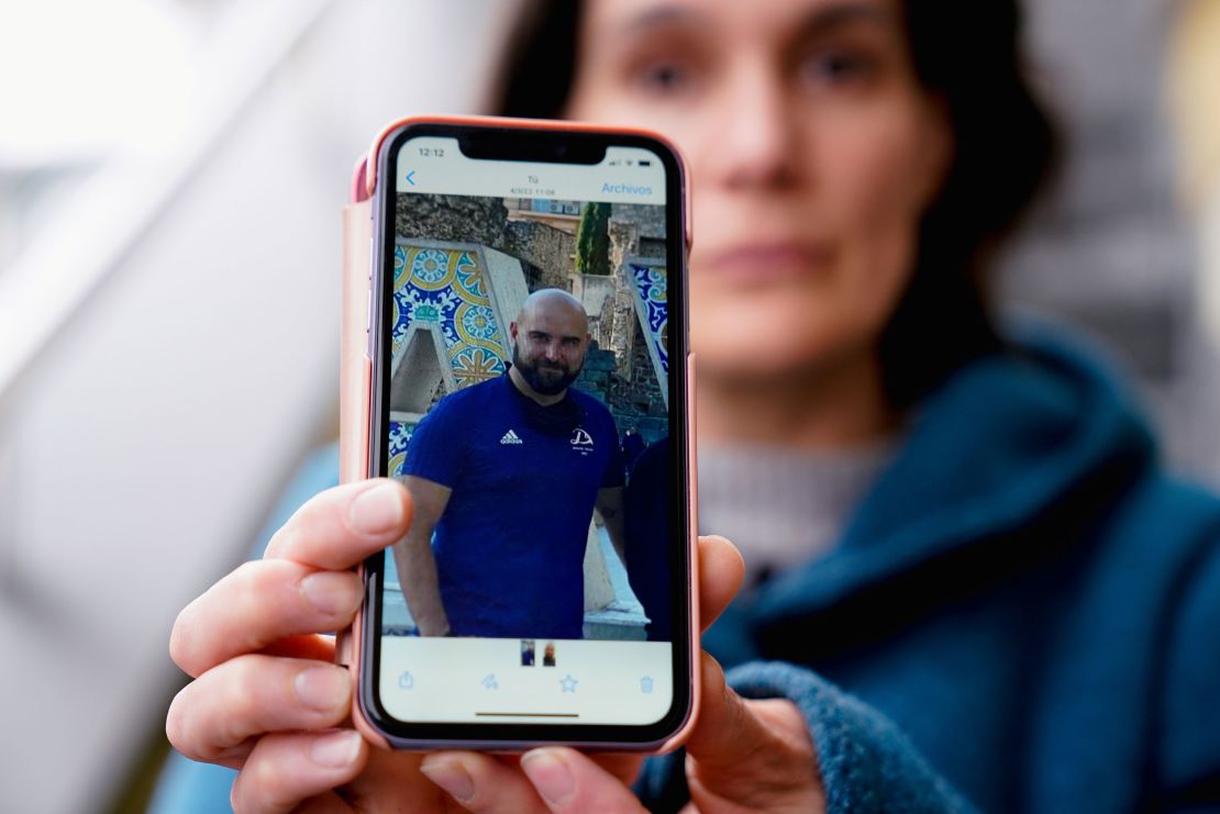 Picture of Pavel Rubtsov, known as Pablo Gonzalez, shown by his wife Oihana Goiriena in Nabarniz, Spain.