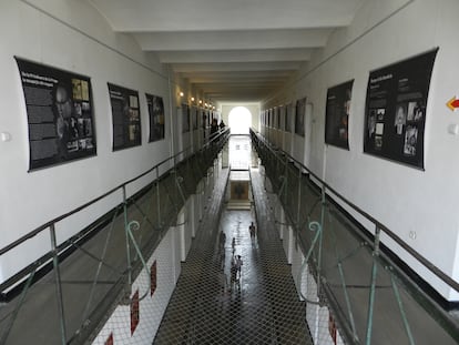 The interior of the former prison in Sighet, Romania.