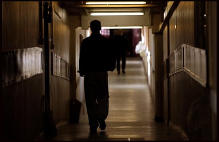 An anonymous prisoner in a corridor at HMP Grendon