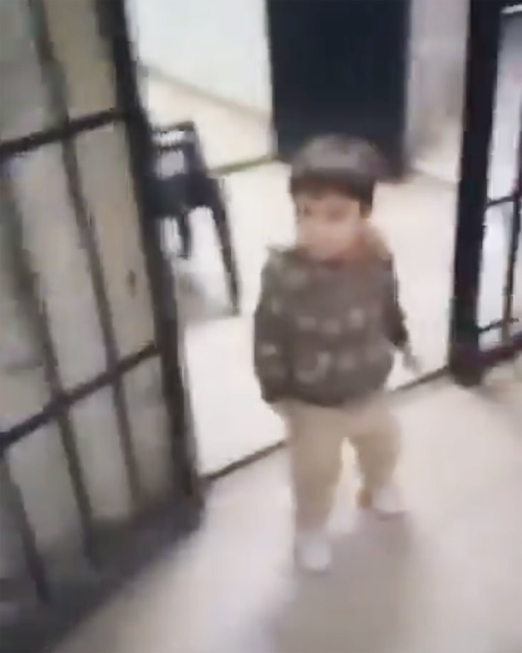 Child pictured at Syrian prison