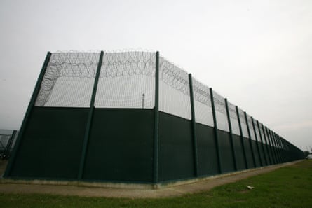 The perimeter fence at HMP Grendon, Buckinghamshire.