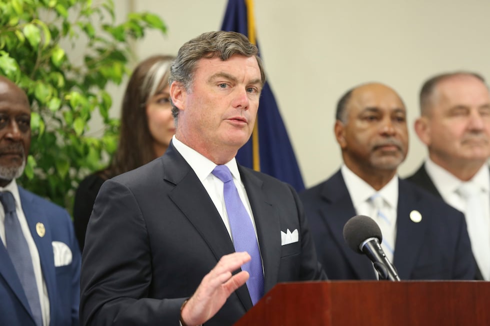 South Carolina Department of Corrections Director Bryan Stirling speaks at a ceremony on...