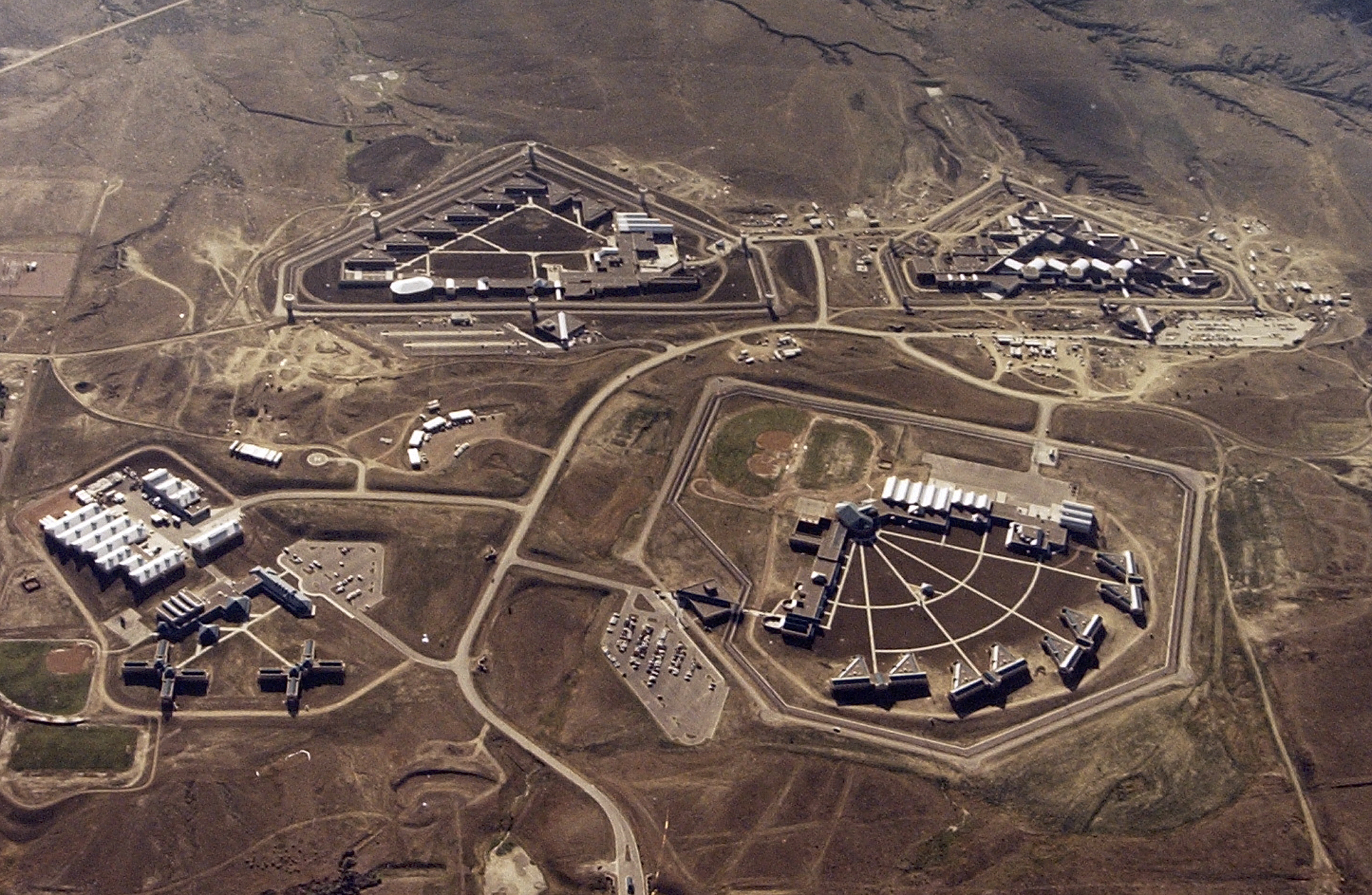 Aerial view of the Federal Correctional Complex in Florence, Colorado.