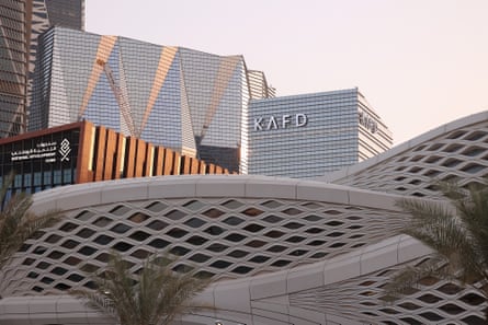 Modern looking buidlings in the Riyadh financial district.