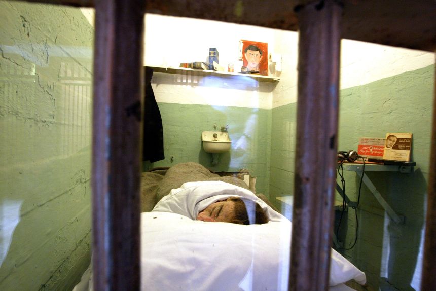 A re-creation of the cell once occupied by Alcatraz escapee Frank Morris is seen in 2003 at Alcatraz.