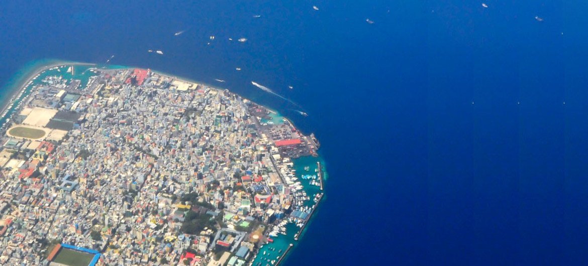 Aerial view of Malé, the capital of the Maldives. Aerial view of Malé, the capital of the Maldives.
