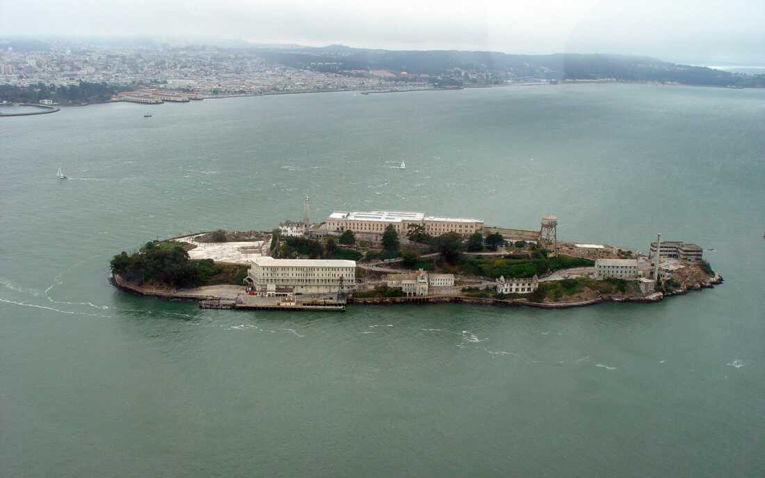 The former federal prison complex on Alcatraz Island is seen in 2005. The site has been operated by the National Parks Service for decades — but President Trump says he is ordering federal agencies to rebuild and expand a penitentiary site on the island in San Francisco Bay.